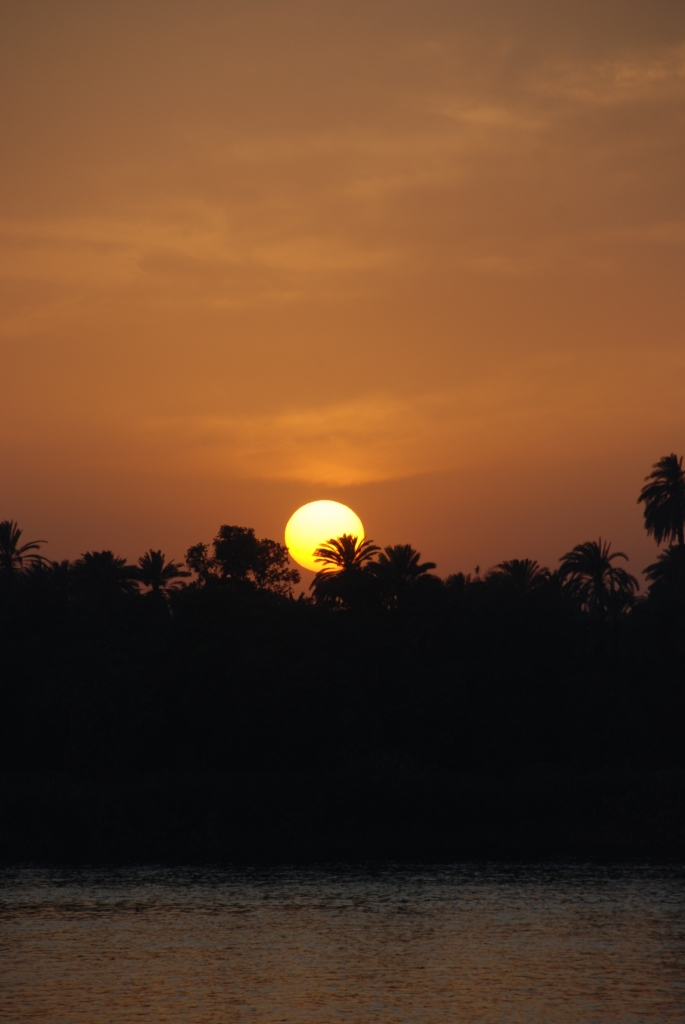 coucher de soleil sur le Nile